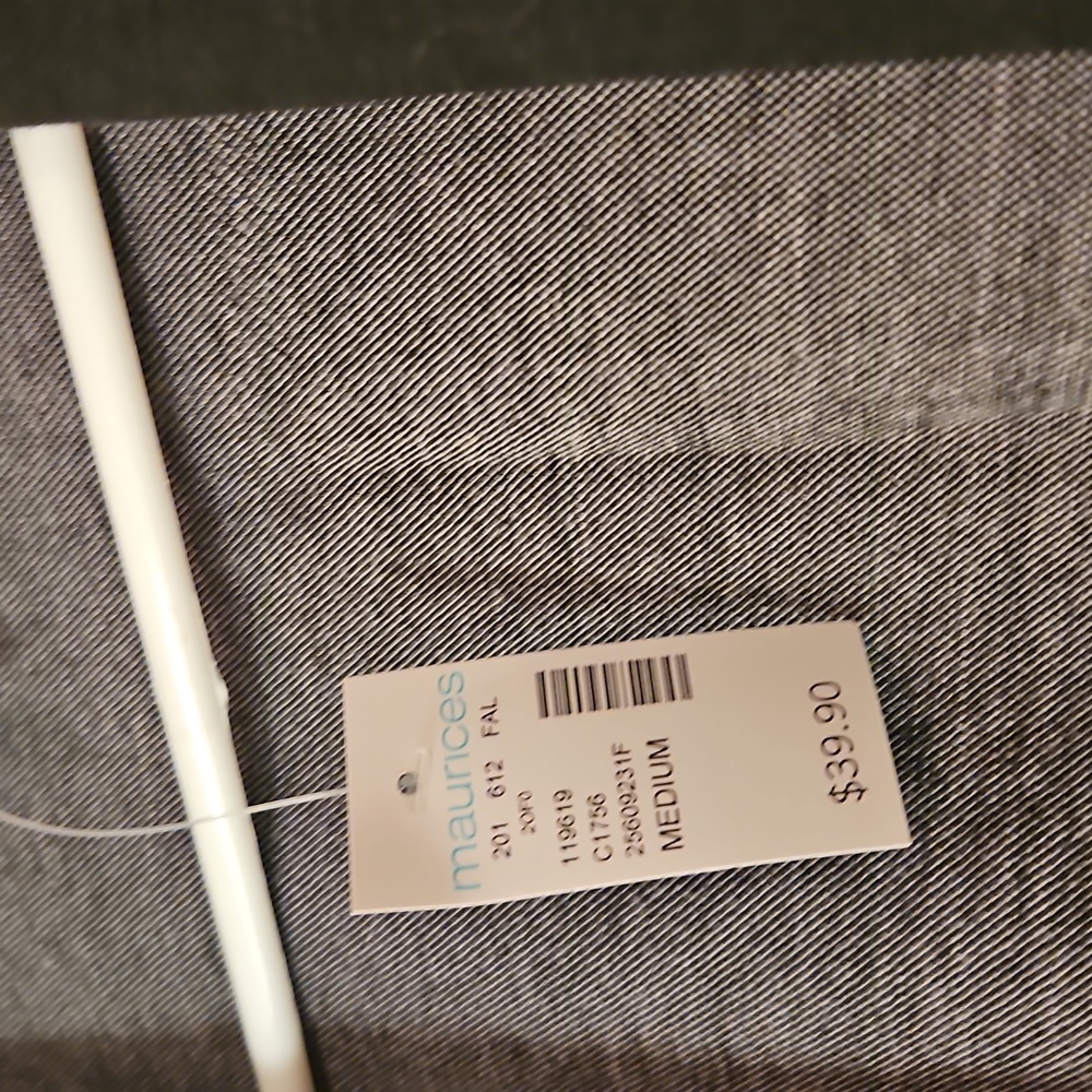 Maurices Black and Gray Checkered Cardigan - Picture 2 of 3